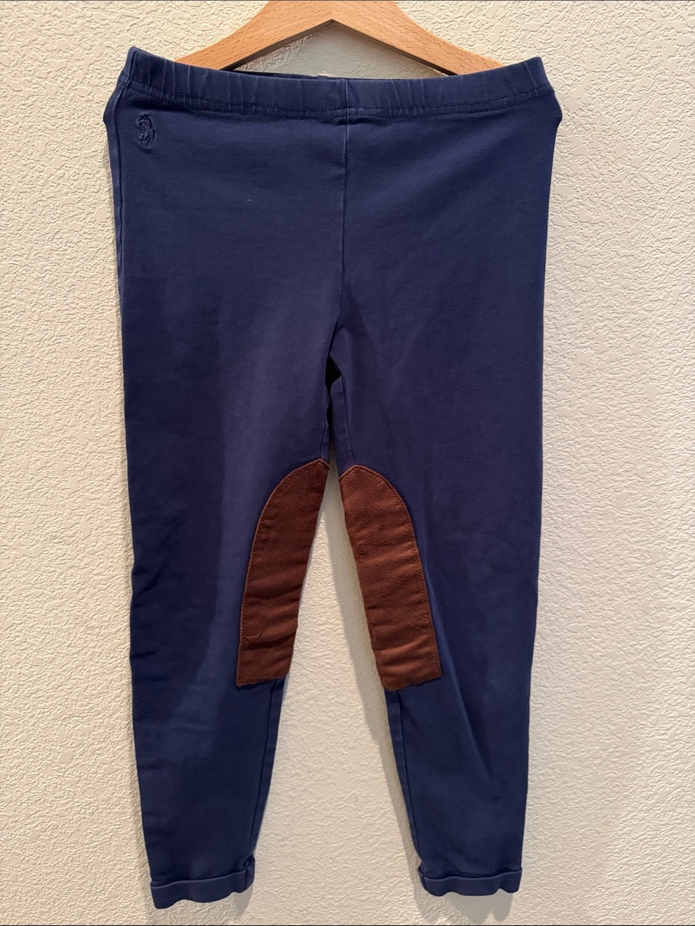 Polo by Ralph Lauren Navy Tights with Brown Knee Patches